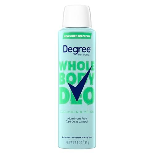 Degree Women Deodorant Spray Cucumber & Melon Scent - Aluminum Free, 72H Odor Protection, 2.9 oz Avelisse