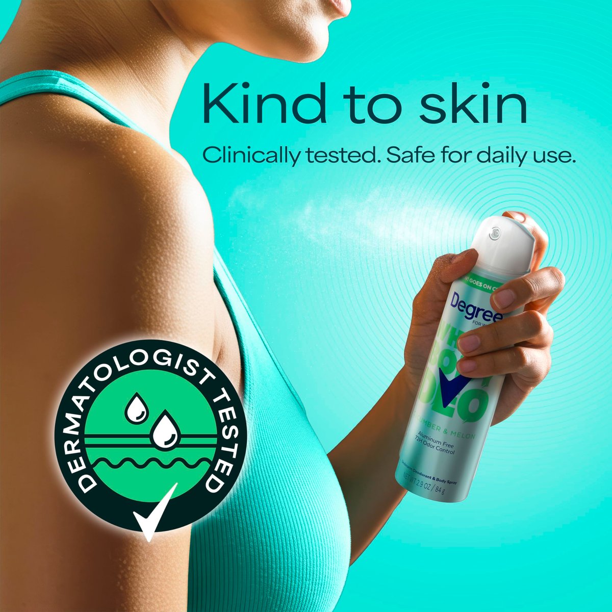 Degree Women Deodorant Spray Cucumber & Melon Scent - Aluminum Free, 72H Odor Protection, 2.9 oz Avelisse