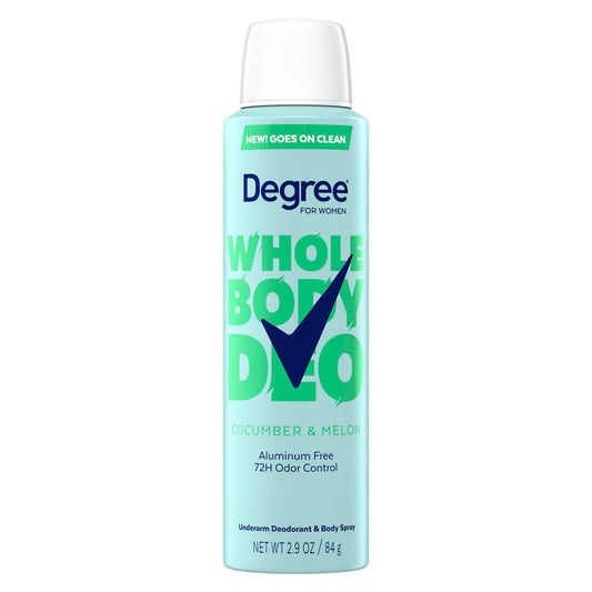 Degree Women Deodorant Spray Cucumber & Melon Scent - Aluminum Free, 72H Odor Protection, 2.9 oz Avelisse