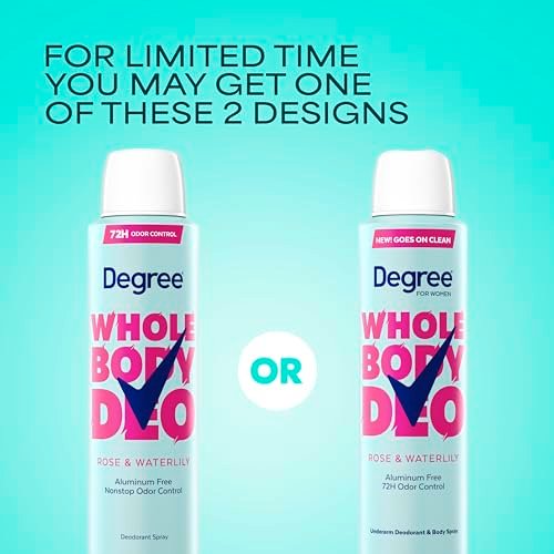 Degree Women Deodorant Spray – Rose and Waterlily Scent, Aluminum Free, 72H Odor Protection, 2.9 oz - görsel 6