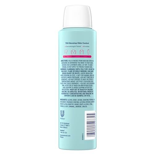 Degree Women Deodorant Spray – Rose and Waterlily Scent, Aluminum Free, 72H Odor Protection, 2.9 oz - görsel 4