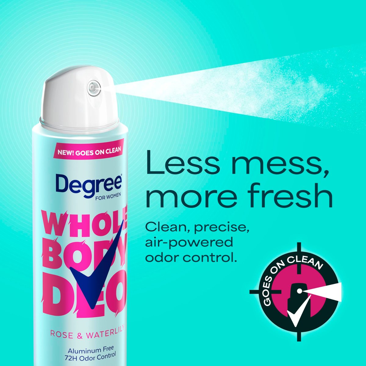 Degree Women Deodorant Spray – Rose and Waterlily Scent, Aluminum Free, 72H Odor Protection, 2.9 oz - görsel 9