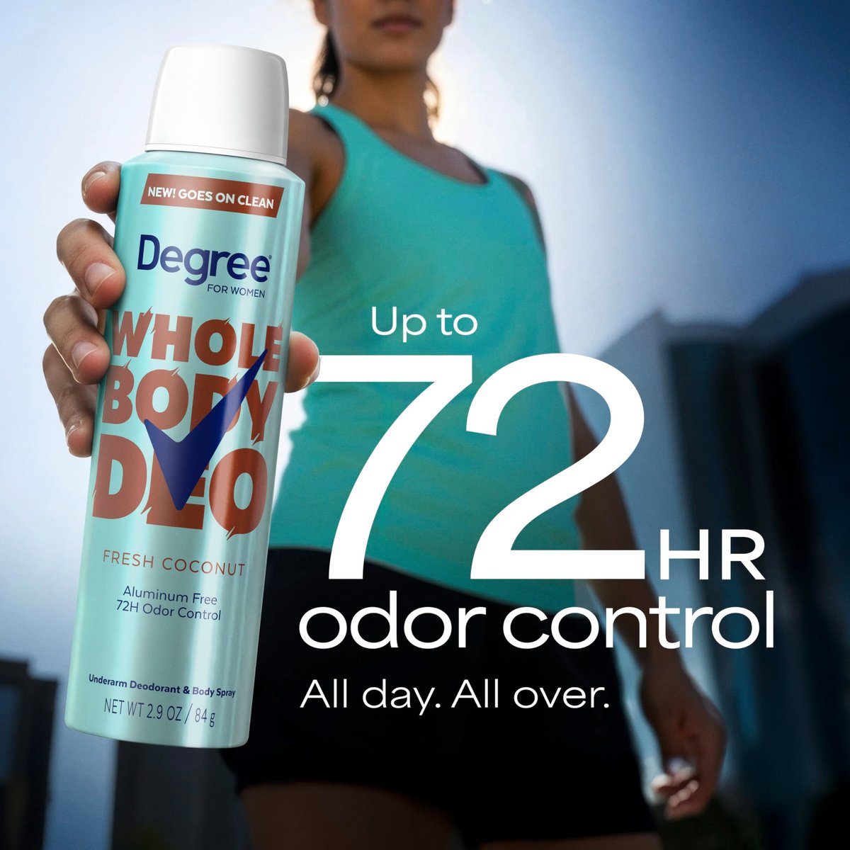 Degree Women Deodorant Spray Fresh Coconut Scent, Aluminum Free, 72H Odor Protection, 2.9 oz - görsel 5