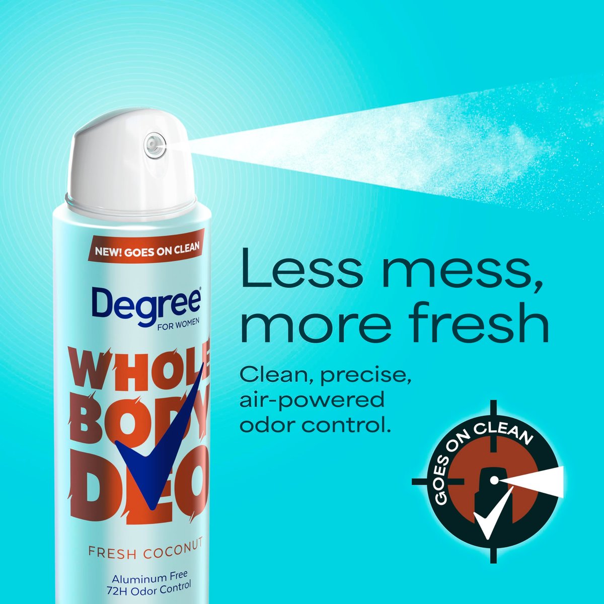 Degree Women Deodorant Spray Fresh Coconut Scent, Aluminum Free, 72H Odor Protection, 2.9 oz - görsel 7