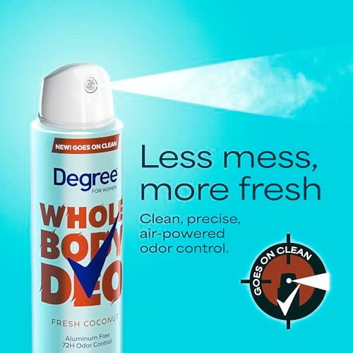 Degree Women Deodorant Spray Fresh Coconut Scent, Aluminum Free, 72H Odor Protection, 2.9 oz - görsel 8
