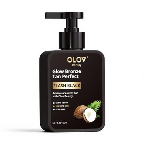 Olov Beauty Self Tanning Lotion - Natural Self Tanner with Shea Butter & Coconut Oil for Sensitive Skin, Customizable Medium to Dark Tan, Sunless & Moisturizing (5.07 fl oz) Avelisse