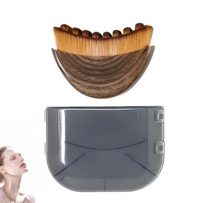 Lymphatic Face Brush for Gentle Facial Massage – Reduce Puffiness & Boost Circulation, Contour Brush for Jawline & Neck