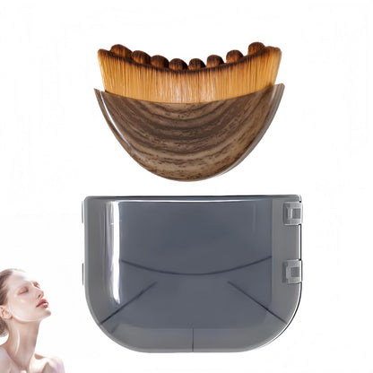 Lymphatic Face Brush for Gentle Facial Massage – Reduce Puffiness & Boost Circulation, Contour Brush for Jawline & Neck
