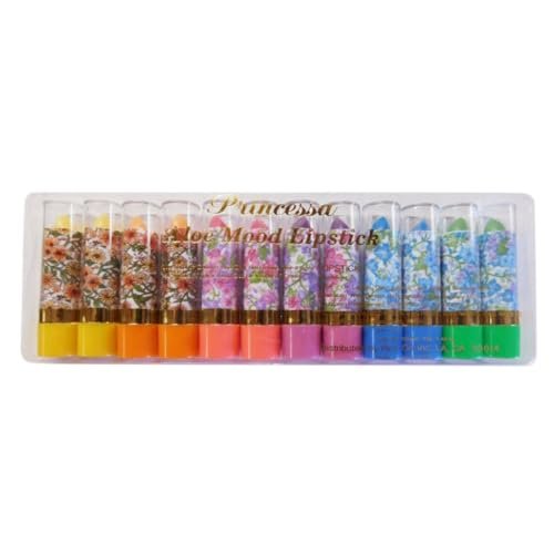 Aloe Mood Lipstick 12 Assorted Colors - Magic Color Changing Lipstick, Temperature Activated Lip Color - görsel 4