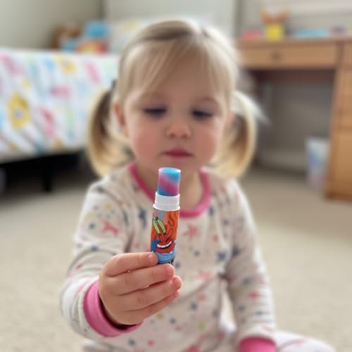 SpongeBob SquarePants 4-Pack Plant-Based Fruity Scented Lip Balm & 1 Tin - Colorful Hydrating Moisturizer Swirl Lip Balm Set for Kids by Townley Girl - görsel 12
