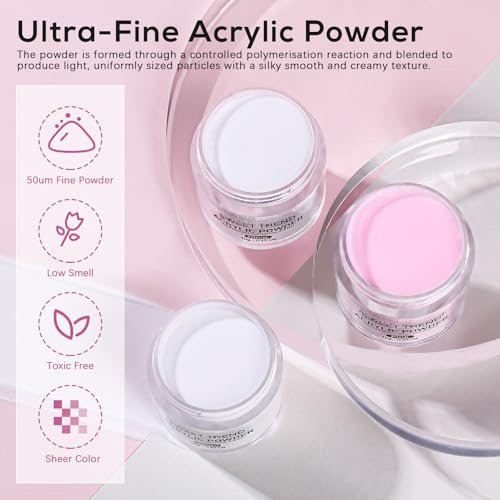 SWEET TREND Acrylic Nail Kit for Beginners: Professional Acrylic Powder Set with U V Light Nail Drill and Liquid - Full Tools Decoration Tech Gifts for Home Salon Women Avelisse
