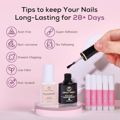 SWEET TREND Acrylic Nail Kit for Beginners: Professional Acrylic Powder Set with U V Light Nail Drill and Liquid - Full Tools Decoration Tech Gifts for Home Salon Women Avelisse
