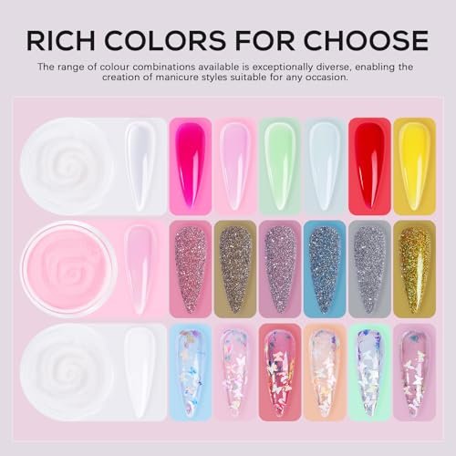 SWEET TREND Acrylic Nail Kit for Beginners: Professional Acrylic Powder Set with U V Light Nail Drill and Liquid - Full Tools Decoration Tech Gifts for Home Salon Women Avelisse