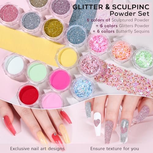 SWEET TREND Acrylic Nail Kit for Beginners: Professional Acrylic Powder Set with U V Light Nail Drill and Liquid - Full Tools Decoration Tech Gifts for Home Salon Women Avelisse