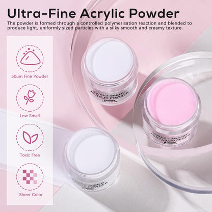 SWEET TREND Acrylic Nail Kit for Beginners: Professional Acrylic Powder Set with U V Light Nail Drill and Liquid - Full Tools Decoration Tech Gifts for Home Salon Women Avelisse