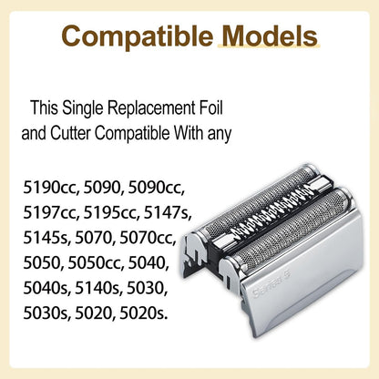 52S Series 5 Electric Shaver Replacement Head Compatible with S5 Sport and All Series 5 Shavers Avelisse