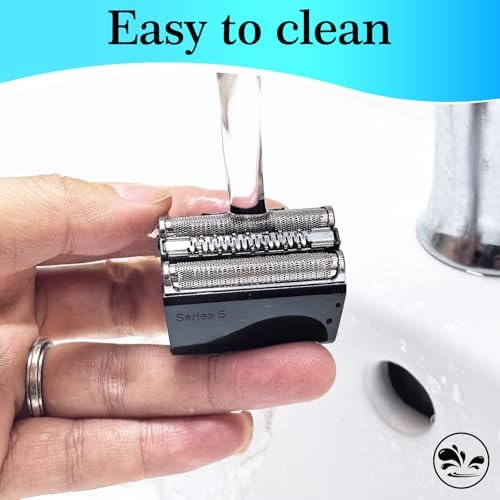 52B Replacement Head Compatible with Braun Series 5, 52B Wet and Dry Replacement Foil and Cutter for Braun Electric Shaver S5, 5020, 5020S, 5030, 5030S, 5035, 5035S, 5040, 5040S, 5050 Avelisse