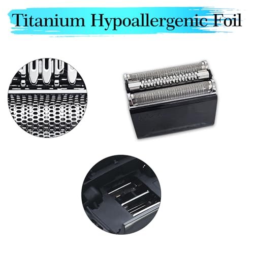 52B Replacement Head Compatible with Braun Series 5, 52B Wet and Dry Replacement Foil and Cutter for Braun Electric Shaver S5, 5020, 5020S, 5030, 5030S, 5035, 5035S, 5040, 5040S, 5050 Avelisse