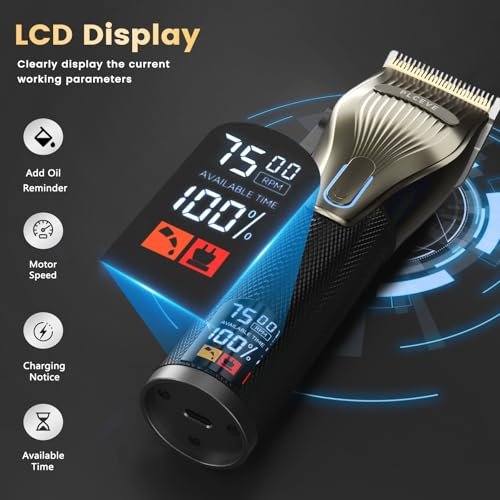 Piceve Hair Clipper for Men – Professional Cordless Hair Cutting & Trimmer Set with Powerful Motor & LCD Display Avelisse