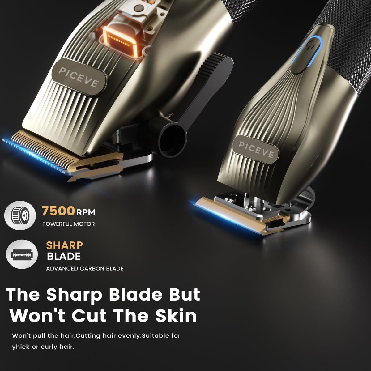 Piceve Hair Clipper for Men – Professional Cordless Hair Cutting & Trimmer Set with Powerful Motor & LCD Display Avelisse