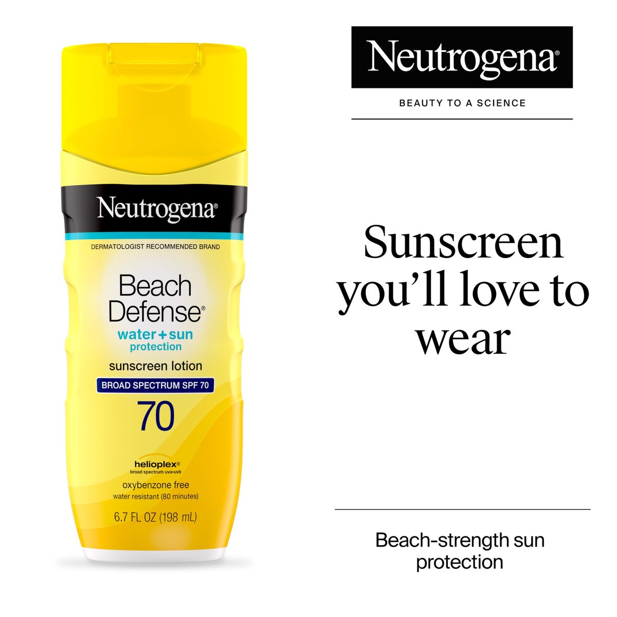 Neutrogena Beach Defense SPF 70 Sunscreen Lotion Twin Pack - Hawaii Reef Act Compliant, Oil-Free, Fast Absorbing Body Sunscreen, 6.7 fl oz (2 Pack) Avelisse