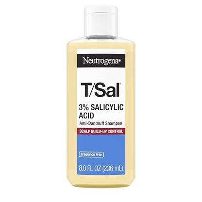 Neutrogena T/Sal 3% Salicylic Acid Anti-Dandruff Shampoo – Controls Scalp Build-Up & Relieves Itching & Flaking from Dandruff, Scalp Psoriasis & Seborrheic Dermatitis, 8 fl. oz