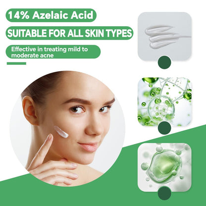 14% Azelaic Acid Serum for Face – Gentle Acne & Redness Treatment, Calms Sensitive Skin, Improves Blemishes & Uneven Tone, Lightweight Formula 1oz