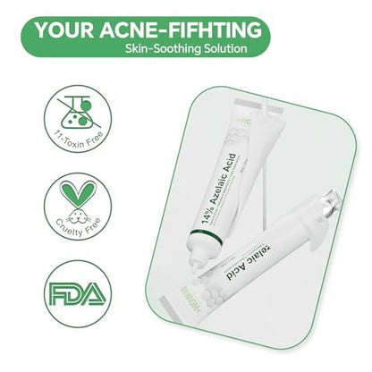 14% Azelaic Acid Serum for Face – Gentle Acne & Redness Treatment, Calms Sensitive Skin, Improves Blemishes & Uneven Tone, Lightweight Formula 1oz