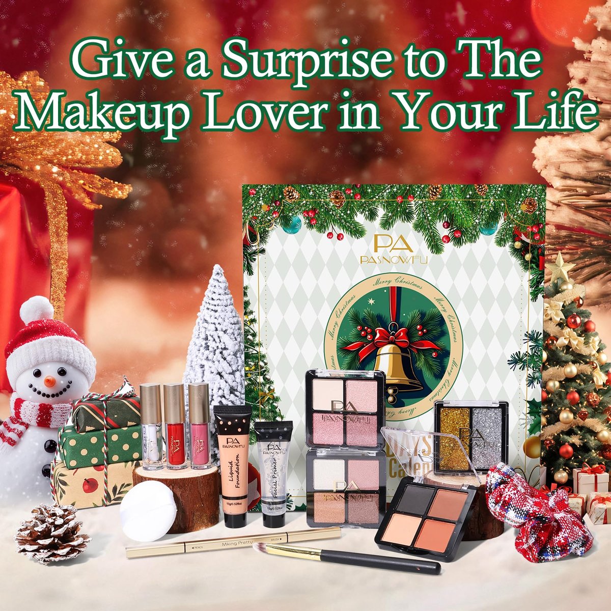 12 Days of Makeup Advent Calendar 2025 – Christmas Countdown Surprise Box for Women, Teens & Girls | Cosmetic Starter Set with Eyeliner & Lip Oil - görsel 9