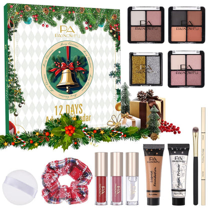 12 Days of Makeup Advent Calendar 2025 – Christmas Countdown Surprise Box for Women, Teens & Girls | Cosmetic Starter Set with Eyeliner & Lip Oil