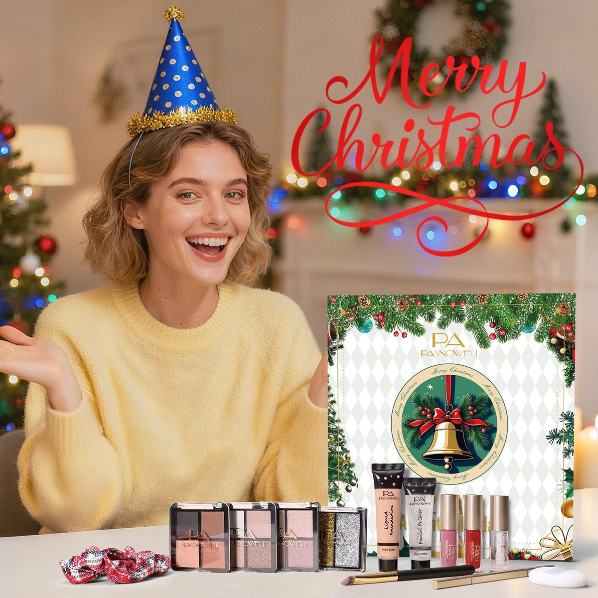 12 Days of Makeup Advent Calendar 2025 – Christmas Countdown Surprise Box for Women, Teens & Girls | Cosmetic Starter Set with Eyeliner & Lip Oil - görsel 5