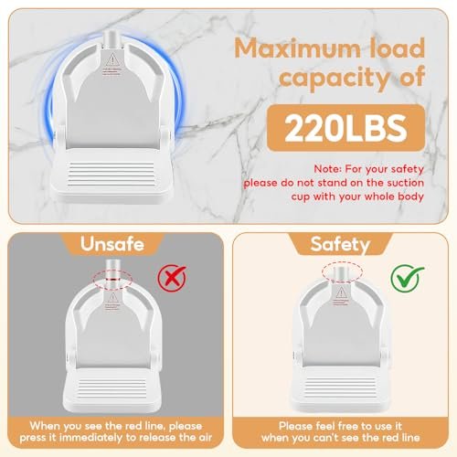 No-Drill Foldable Anti-Slip Shower Foot Rest - Suction Cup Shower Step for Shaving Legs, Supports Pregnant Women & Back Pain Relief Avelisse