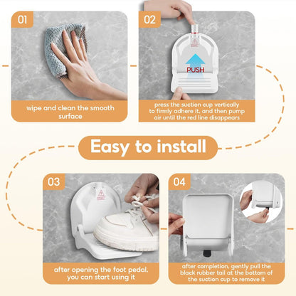 No-Drill Foldable Anti-Slip Shower Foot Rest - Suction Cup Shower Step for Shaving Legs, Supports Pregnant Women & Back Pain Relief Avelisse