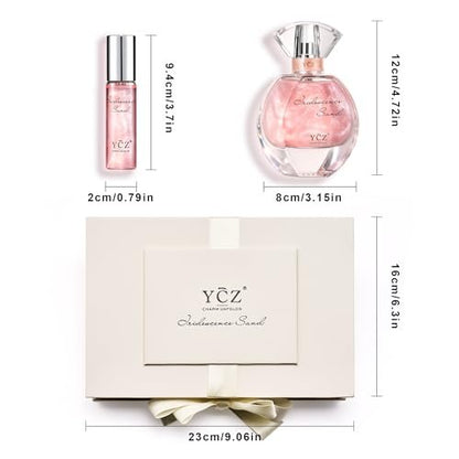 Ycz Quicksand Perfume Luxury Women's Perfume Gift Set - 2.19oz (65ml) Eau De Parfum, Long-Lasting Oriental Fragrance with Grapefruit, Citrus & Blackcurrant, Elegant Bottle Design Avelisse