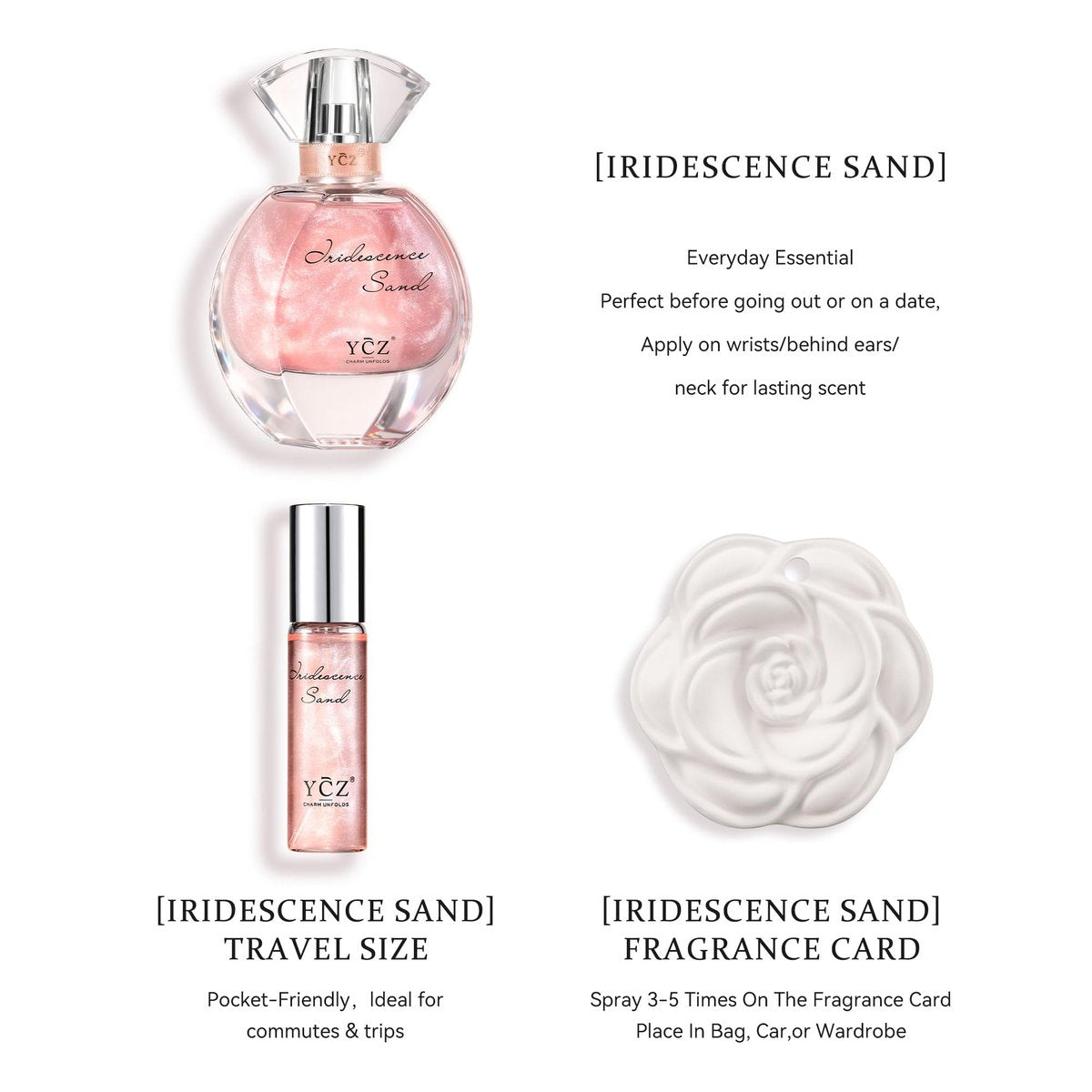 Ycz Quicksand Perfume Luxury Women's Perfume Gift Set - 2.19oz (65ml) Eau De Parfum, Long-Lasting Oriental Fragrance with Grapefruit, Citrus & Blackcurrant, Elegant Bottle Design Avelisse