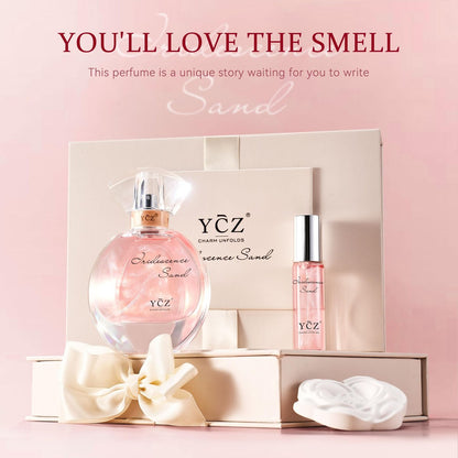 Ycz Quicksand Perfume Luxury Women's Perfume Gift Set - 2.19oz (65ml) Eau De Parfum, Long-Lasting Oriental Fragrance with Grapefruit, Citrus & Blackcurrant, Elegant Bottle Design Avelisse