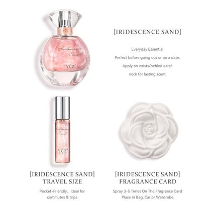 Ycz Quicksand Perfume Luxury Women's Perfume Gift Set - 2.19oz (65ml) Eau De Parfum, Long-Lasting Oriental Fragrance with Grapefruit, Citrus & Blackcurrant, Elegant Bottle Design Avelisse
