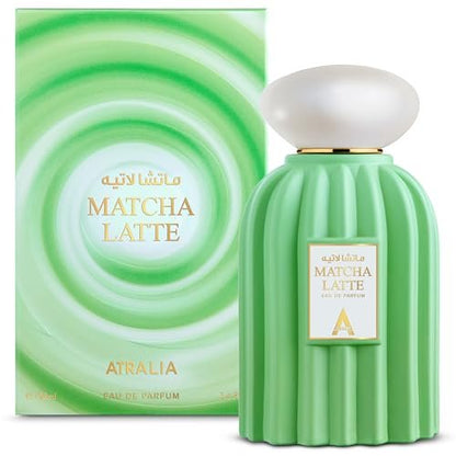 Atralia Matcha Latte Eau de Parfum – Sweet Gourmand Fragrance with Vanilla, Toffee & Tonka Beans – Long-Lasting Unisex Perfume for Everyday Wear Avelisse