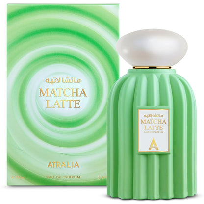 Atralia Matcha Latte Eau de Parfum – Sweet Gourmand Fragrance with Vanilla, Toffee & Tonka Beans – Long-Lasting Unisex Perfume for Everyday Wear Avelisse