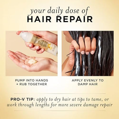 Pantene Miracle Rescue Leave-In Treatment with Pro-V Pearls – Instant Damage Repair, 3.38 oz