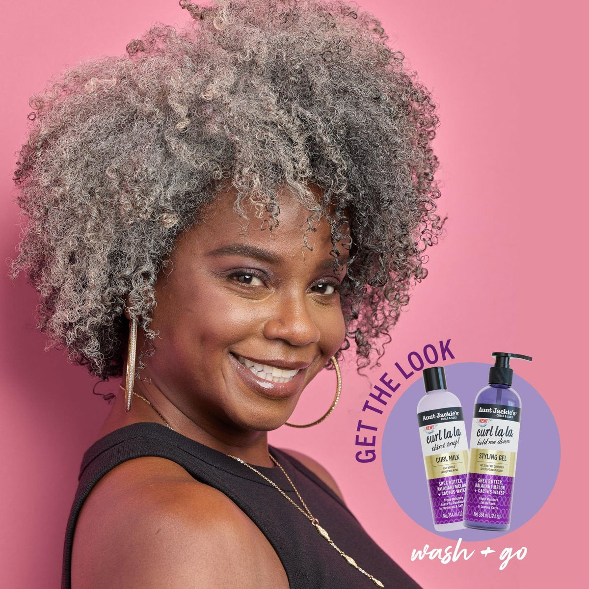 Aunt Jackie's Curls & Coils Curl La La Hold Me Down Styling Gel - 12 fl oz - Triple Moisture for Defined and Lasting Curls - görsel 15