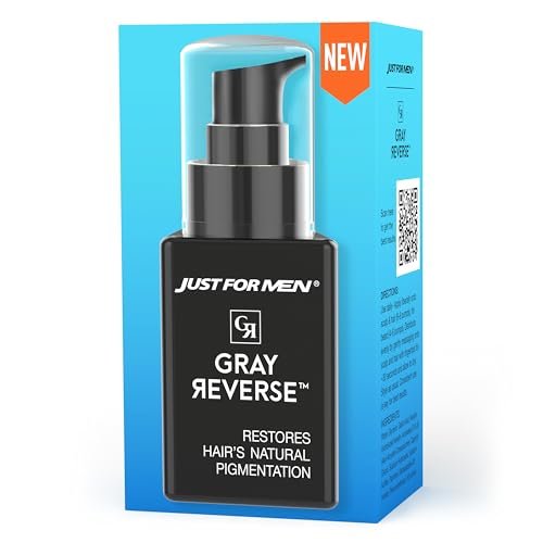 Just for Men Gray Reverse Daily Hair Serum – Gradually Reduces Gray Hair, Easy Dye-Free Formula, Travel-Friendly, 1.7 oz - görsel 2