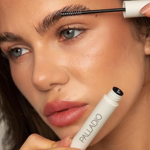 Palladio Brow Laminating Gel - Strong Hold Eyebrow Glue for Lamination, Sculpted Brows All Day Wear, Flake-Free, Non-Sticky, with Castor Oil & Aloe, Vegan & Cruelty-Free Clear Brow Styler (0.08 oz) Avelisse