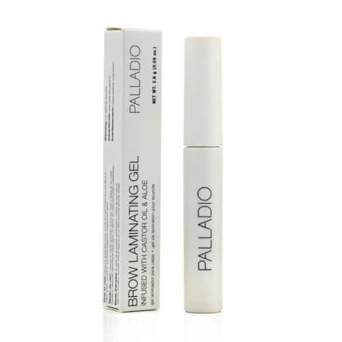 Palladio Brow Laminating Gel - Strong Hold Eyebrow Glue for Lamination, Sculpted Brows All Day Wear, Flake-Free, Non-Sticky, with Castor Oil & Aloe, Vegan & Cruelty-Free Clear Brow Styler (0.08 oz) Avelisse