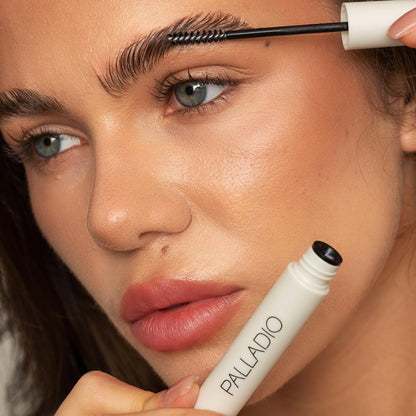 Palladio Brow Laminating Gel - Strong Hold Eyebrow Glue for Lamination, Sculpted Brows All Day Wear, Flake-Free, Non-Sticky, with Castor Oil & Aloe, Vegan & Cruelty-Free Clear Brow Styler (0.08 oz) Avelisse