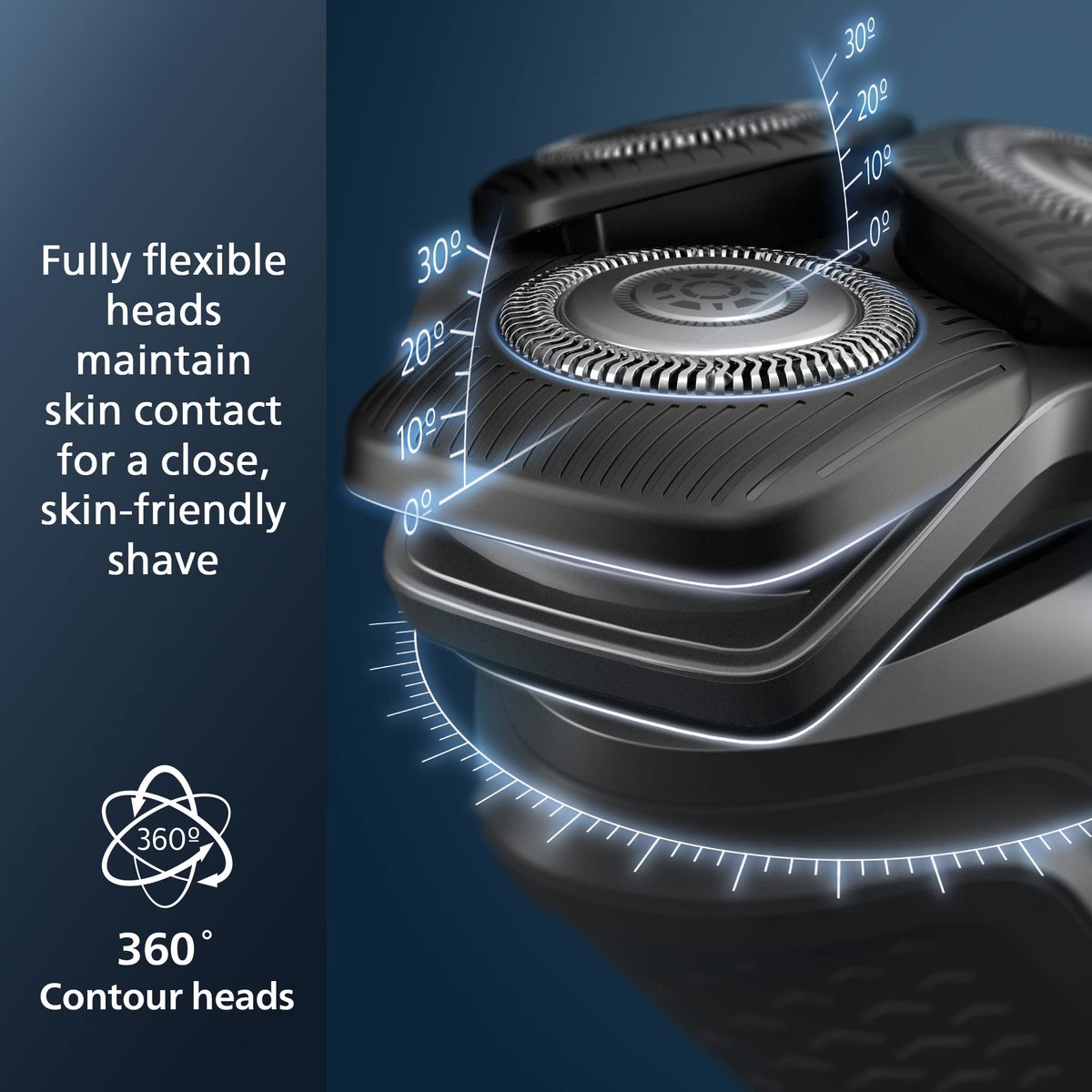 Philips Norelco Shaver 6000 S6600/90 - Rechargeable Wet & Dry Rotary Shaver with Beard Styler and Precision Trimmer (Renewed) Avelisse