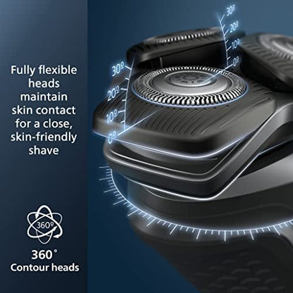Philips Norelco Shaver 6000 S6600/90 - Rechargeable Wet & Dry Rotary Shaver with Beard Styler and Precision Trimmer (Renewed) Avelisse