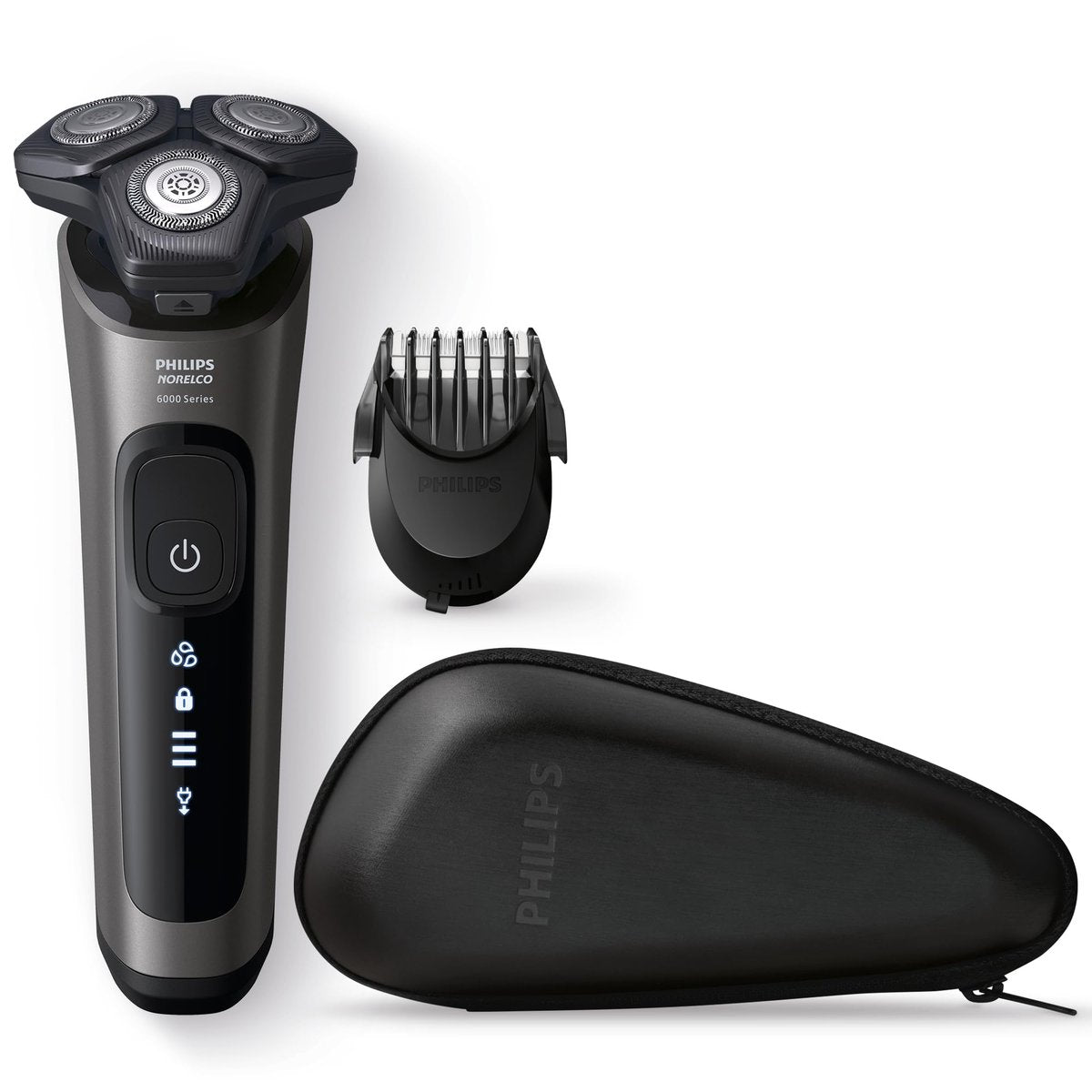 Philips Norelco Shaver 6000 S6600/90 - Rechargeable Wet & Dry Rotary Shaver with Beard Styler and Precision Trimmer (Renewed) Avelisse
