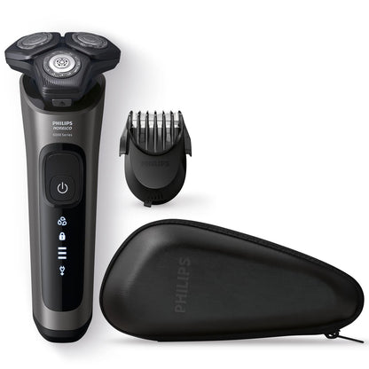 Philips Norelco Shaver 6000 S6600/90 - Rechargeable Wet & Dry Rotary Shaver with Beard Styler and Precision Trimmer (Renewed) Avelisse