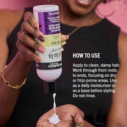 Aunt Jackie's Curls & Coils Curl La La Thirst Trap Curl Milk - Triple Moisture Leave-In Conditioner for Hydrated and Soft Curls, 12 fl oz